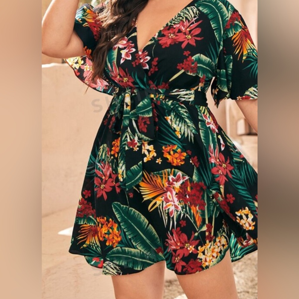 Hawaiian tropical luau dress